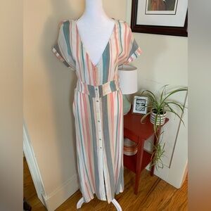 Roxy furore lagoon maxi button dress